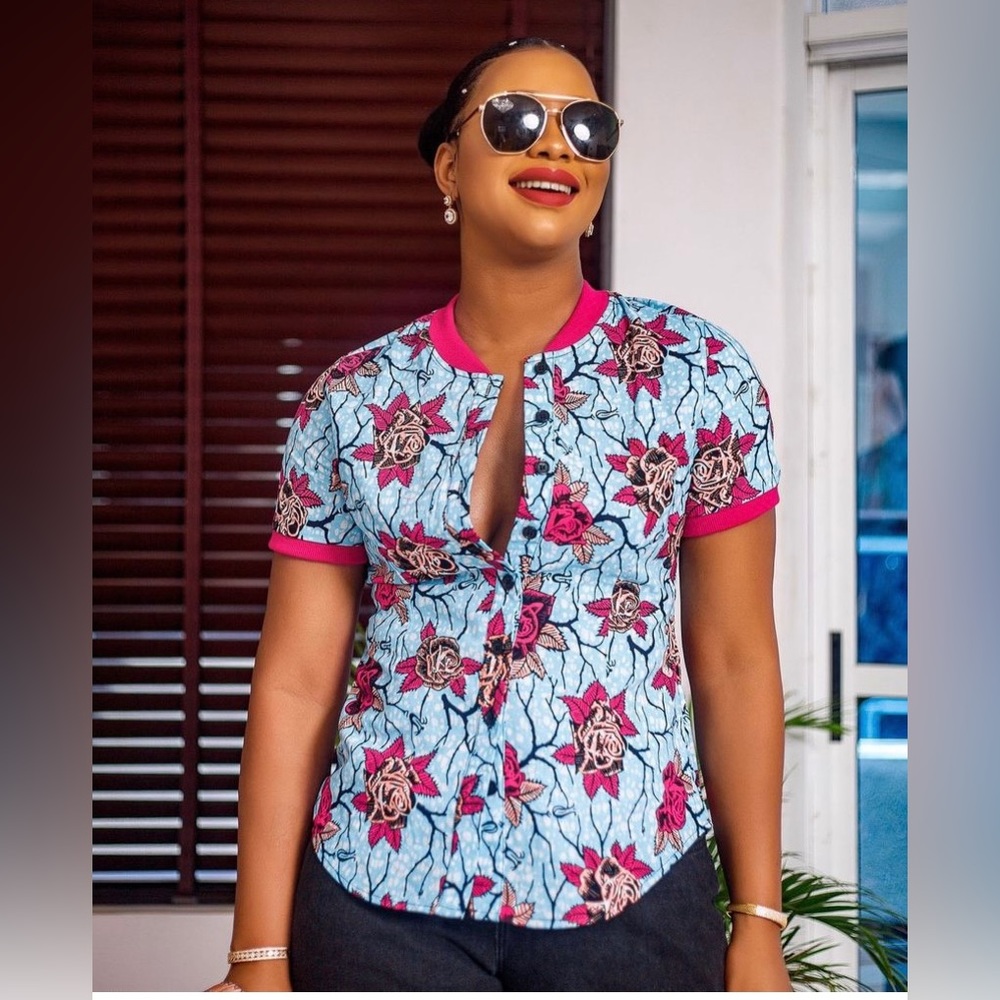 New! Ankara Polo Blue